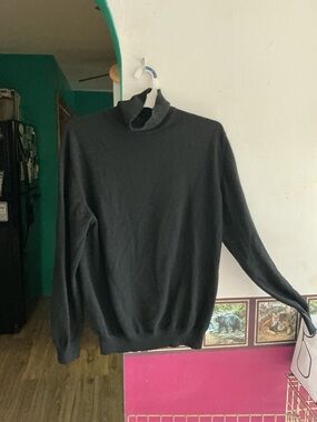 Men's Black Turtleneck Sweater